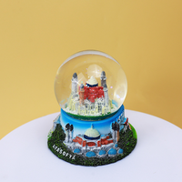 OEM maßge schneiderte umwelt freundliche Harz Wasser kugel Home Decor Schneeball Tourist Souvenir Geschenke Istanbul Türkei Modell Muster Liebe