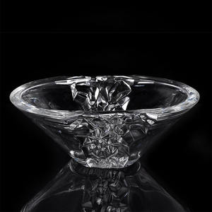 Cuenco plano de vidrio blanco para ensalada, cuencos de vidrio con cucharas, borde de cocina, grande, grande, venta al por mayor - Product Image 2