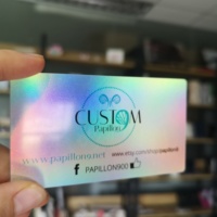Cartes magnétiques holographiques laser réfléchissantes personnalisées à bas prix avec logo et impression offset