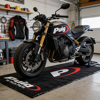 Tapis de sol de garage pour moto en nylon, design personnalisé, antidérapant, imperméable, adapté aux animaux domestiques, résistant à l'huile, fin, style course, pour extérieur