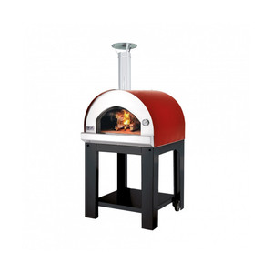 Forno a Legna 'ENEA' 78x87x145cm - Nero/Bordeaux - Product Image 2