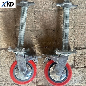 Accessoire de frein d'échafaudage robuste avec 12 roues pivotantes en PU et 12 pièces d'échafaudage d'échelle de charge latérale de <span class=keywords><strong>poulie</strong></span> en acier Q235 - Product Image 2