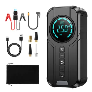 Start 30times Jump Start 12V Tire Inflator Tire Inflator Portable Battery Pack 4 In 1 Power Bank With Smart Jump Cable
