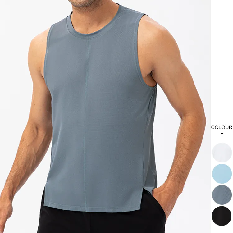 Của Nam Giới Mùa Hè Phòng Tập Thể Dục Thể Dục Vest Nhanh Khô Thoáng Khí Chạy T-shirt Độ Ẩm Hấp Thụ Mồ Hôi Mồ Hôi Rộng Vai Thể Thao Vest