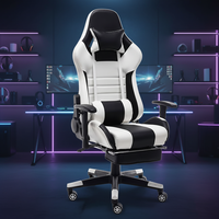Chaises de jeu personnalisées pivotantes et rafraîchissantes, vente chaude du fabricant, OEM, cuir PU, chaise de course pour ordinateur PC