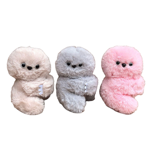 Peluche personnalisée avec logo, motif <span class=keywords><strong>Hibou</strong></span> Robot Timide, Koala, rose, beige, gris, jouet en peluche dessin animé, bracelet, pendentif de sac, coussin décoratif doux - Product Image 1