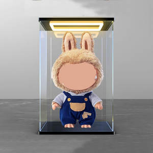 Caja <span class=keywords><strong>de</strong></span> exhibición <span class=keywords><strong>de</strong></span> lámpara <span class=keywords><strong>de</strong></span> eco acrílica, cubierta antipolvo para <span class=keywords><strong>Lego</strong></span>, modelo Gundam ciego <span class=keywords><strong>de</strong></span> mano, almacenamiento, forma rectangular - Product Image 2