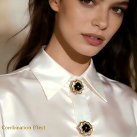 Fábrica de Botones Metálicos Jin Yu, Botones Personalizados con Logotipo y Patrón de Marca, de Aleación de Zinc para Camisas de Hombre y Mujer, Lavables y Ecológicos