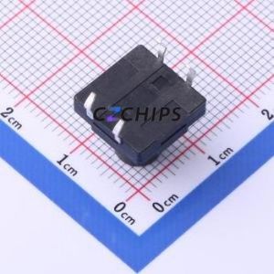 TS-KG10D-BB110F Tactile Switch Through hole Component THT,12x12mm Switch Single Pole Single Throw Round Button 2.5N Through Hole - Product Image 2