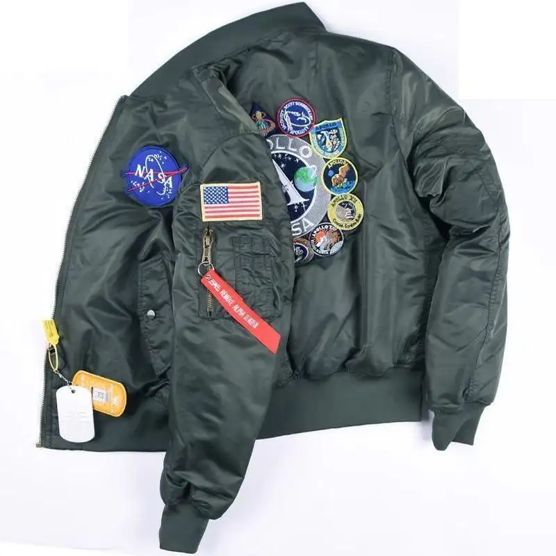 Wholesale fashionable men's High Quality Customized logo bomber jacket for men nasa jackets