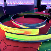 Écran led flexible polychrome rvb d'intérieur et d'extérieur, affichage numérique led, écran tv