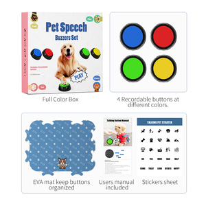 8 Color Voice Recording <strong>Button</strong> Pet Training Buzzer <strong>Dog</strong> Toys Talking <strong>Dog</strong> <strong>Buttons</strong> for Communication - Product Image 2