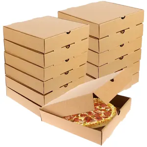 Conception personnalisée emballage imprimé en vrac pas cher 12 pouces boîtes à pizza paquet carton fournisseur boîte d'épreuvage de la pâte avec votre propre logo