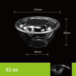 Recipientes De Alimentos Take-Away De Plástico Descartável De 32oz com Tampa De Salada De Rosa To-Go Wholesale Containers Venda Direta Da Fábrica - Product Image 1
