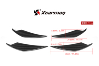 Alerones Delanteros de Fibra de Carbono Prepreg para Autoclave, Compatibles con BMW G80 M3 G82 M4 2021+, Estilo VS, Juego de 4 Piezas con Moldura Metálica Adhesiva