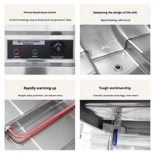 Table de service automatique chauffante en acier inoxydable, dispositif de conservation de la chaleur des aliments, adapté à l'utilisation dans les cantines d'hôtel - Product Image 3