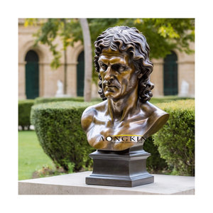 Home Design Table Decor Metal Tamaño personalizado Hecho a mano Bronce Griego <span class=keywords><strong>Hombre</strong></span> Busto <span class=keywords><strong>Estatua</strong></span> - Product Image 2