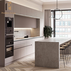 שייקר לבן מודולרי מטבח מותאם אישית ארונות עץ לבוד ריהוט אמריקאי סטנדרטי מלמין עץ - Product Image 3