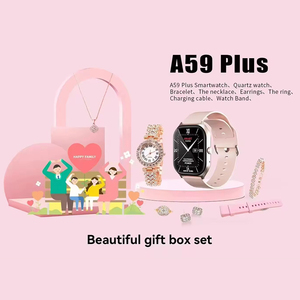 Nouvelle montre tendance pour femme A58 <span class=keywords><strong>Plus</strong></span>, montre pour petite amie, collier, boucles d'oreilles, bijoux, coffret cadeau Noël/anniversaire - Product Image 4