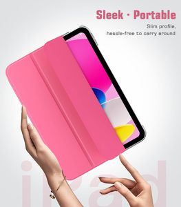 Étui pour <span class=keywords><strong>iPad</strong></span> 10e/11e génération en cuir PU, coque arrière rigide transparente en PC, étui intelligent pour tablette <span class=keywords><strong>iPad</strong></span> A16 10e 11e génération 2025 - Product Image 4
