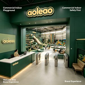 Aoleao Aire de jeux intérieure personnalisée Thème Ville spatiale, Piscine à balles, Toboggan, Mur d'escalade, Jeux sensoriels pour enfants, Aire de jeux souple, Certifié CE TUV - Product Image 1