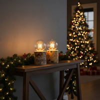 Lampe de table LED en céramique de Noël, lampe de chevet, lampe de bureau, lampe de nuit pour chambre à coucher, salon, bureau, bibliothèque
