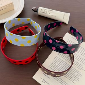 Serre-têtes en acétate à pois avec logo personnalisé Yuxi, serre-têtes larges et élégants pour femmes, durables, pour le maquillage et les accessoires capillaires - Product Image 1