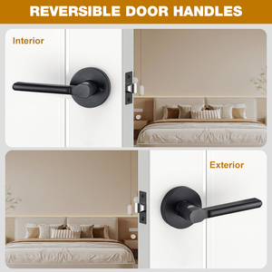 Contemporary Gold Keyless Tubular Handle <strong>Door</strong> Lock 60/70mm Backset Hallway <strong>Door</strong> Handle Lock - Product Image 3