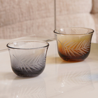Ensemble de 12 tasses à thé et à café en verre d'inspiration marocaine Design ethnique soufflé à la main pour la vente en gros