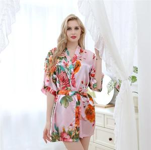 Robe en Satin pour demoiselle d'honneur, personnalisé, modèle Floral en aquarelle, cadeau de mariée ou de fête de mariage, monogramme, à la mode, bon marché - Product Image 2