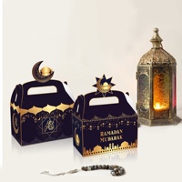 Nappe de fête Huancai Ramadan Mubarak, nappe en plastique noire, nappe jetable pour les fournitures de fête islamique musulmane Eid