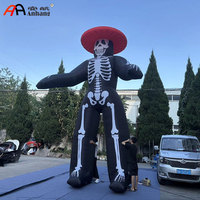 Squelette gonflable géant pour la décoration de fête d'Halloween et de maison hantée
