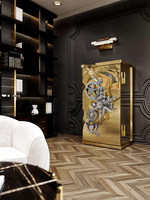 Style italien lumière luxe haut de gamme en acier inoxydable antivol coffre-fort créatif Designer Villa Mansion Art mot de