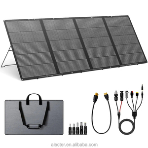 Panneau Solaire Portable Monocristallin 100W Nouvelle Conception Emergency Alecter, Chargeur Léger Pliable avec Support Amélioré 36V - Product Image 1