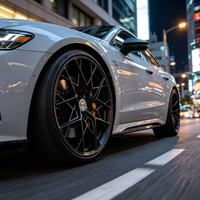 Jantes forgées multi-branches Star Split 19-22 pouces 5x112/130 Noir brillant concave profond pour Audi RS BMW M Porsche Macan Panamera