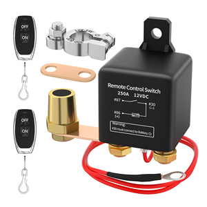 12V 250A xe Kill chuyển pin từ xa ngắt kết nối chống trộm với hai không dây điều khiển từ xa tiếp sức fobs - Product Image 1