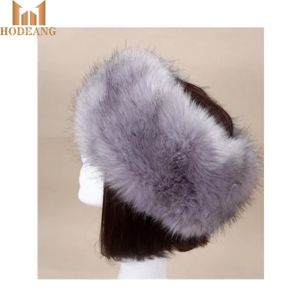 Neue dicke flauschige russische Kappe Kunst pelz Stirnband Hut Winter Hot Ear warmer Ski Hüte