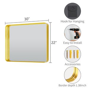 Led phòng tắm Vanity gương nhôm màu đen đóng khung phía trước và backlit với chống sương mù Tính năng điều chỉnh cho Wall Mount - Product Image 5