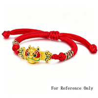 Barre d'espacement en alliage de zinc plaqué or 18 carats, motif Danse du Lion Fu émaillé, style chinois vintage, breloque DIY pour la fabrication de bijoux unisexe