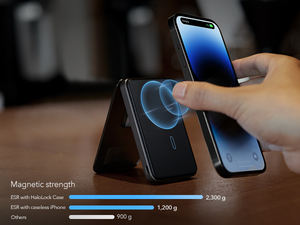 <span class=keywords><strong>Banque</strong></span> <span class=keywords><strong>d</strong></span>'alimentation ESR 10000 mAh avec affichage LED 5W, charge rapide, pour usage extérieur, en PVC noir, protection contre les surcharges multi-régions - Product Image 6