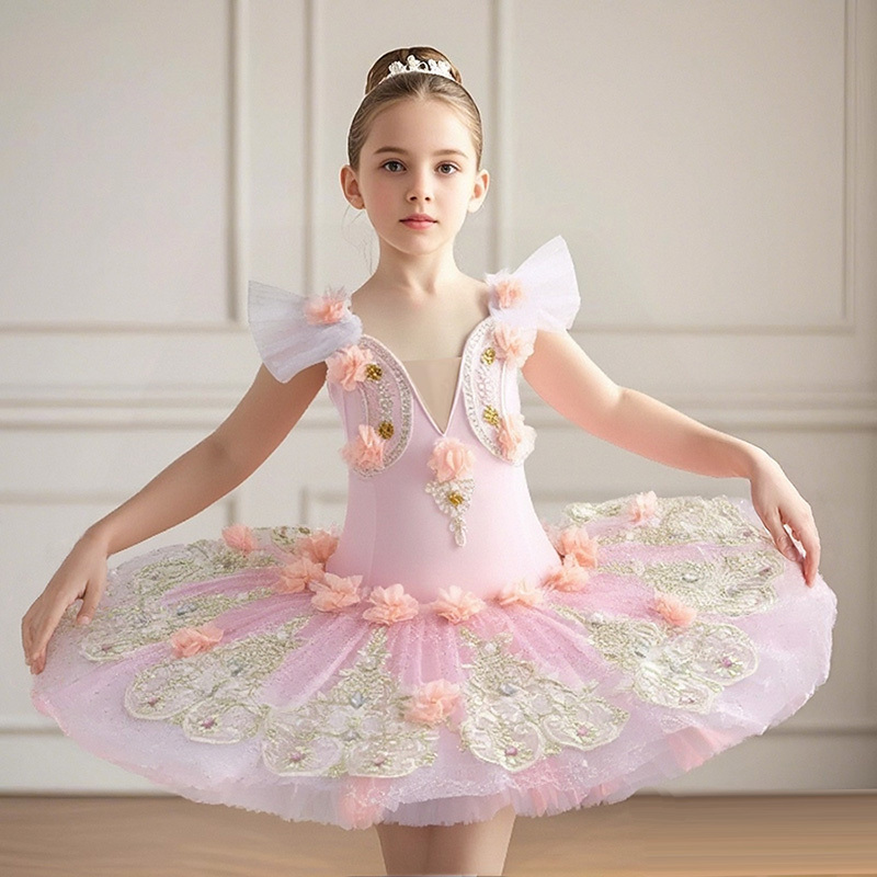 Girls Ballet Dress With Tutu Skirt - Sequined Leotard For Gymnastics, Dance, Parties (New With Tags) Girls Ballet Dress Leotard