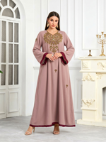 Gaun Abaya Seamless Plus Size Baru Nisamodest untuk Wanita, Pakaian Muslim Polos Panjang, Grosir