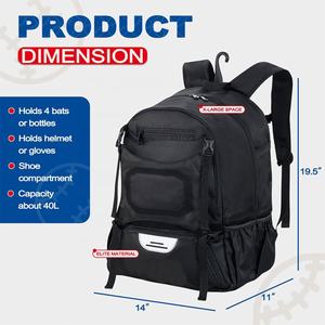 Mochila de Béisbol Tolaccea Unisex Personalizada BSCI, Ligera, Moderna, Impermeable, Forro de Oxford PU, Color Personalizado - Product Image 2