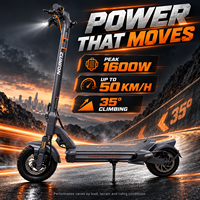Trottinette électrique adulte 1200W 48V 18Ah longue portée pliable tout-terrain double suspension frein à disque vente en gros usine
