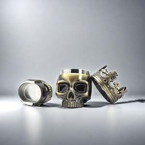 Molino de Hierbas al por Mayor de Fábrica, 45*75 mm, 3 Piezas, Triturador, Divertido Molinillo de Hierbas de Metal con Corona para Fumar Tabaco - Product Image 5