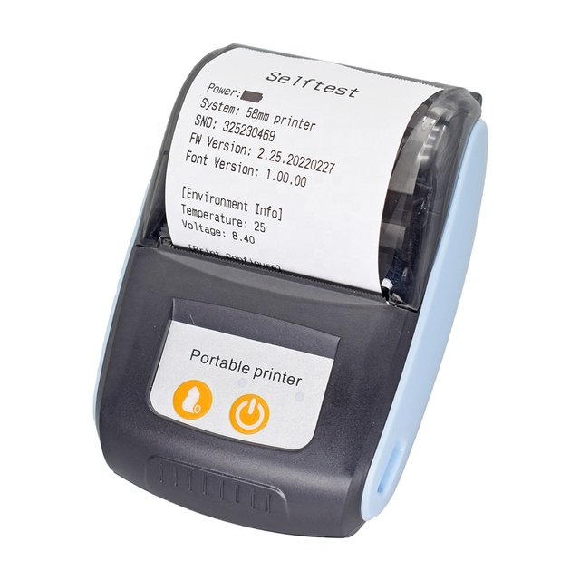 Portable 2-Inch  Thermal Printer Wireless 58mm Mobile Receipt Printer