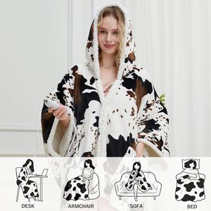 Customized Printed <strong>Plus</strong> <strong>Size</strong> Heating Soft Fleece Wearable Oversized Warm Electric Heated TV Blanket with Sleeves and <strong>Hoodie</strong> - Product Image 5