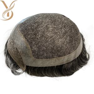 วิกผมคนแท้สำหรับผู้ชายเส้นผมด้านหน้าทำจาก PU ลูกไม้8*10เส้น - Product Image 6