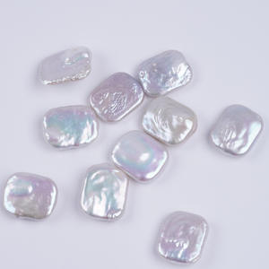 Perles d'eau douce blanches et roses Zhuji, bloc rectangulaire de grande taille, 19-22 mm, forte luminosité, en vrac pour la fabrication de bijoux DIY - Product Image 2