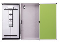 Armoire murale rose en aluminium pour fléchettes, double porte, avec rangement et tableau de scores